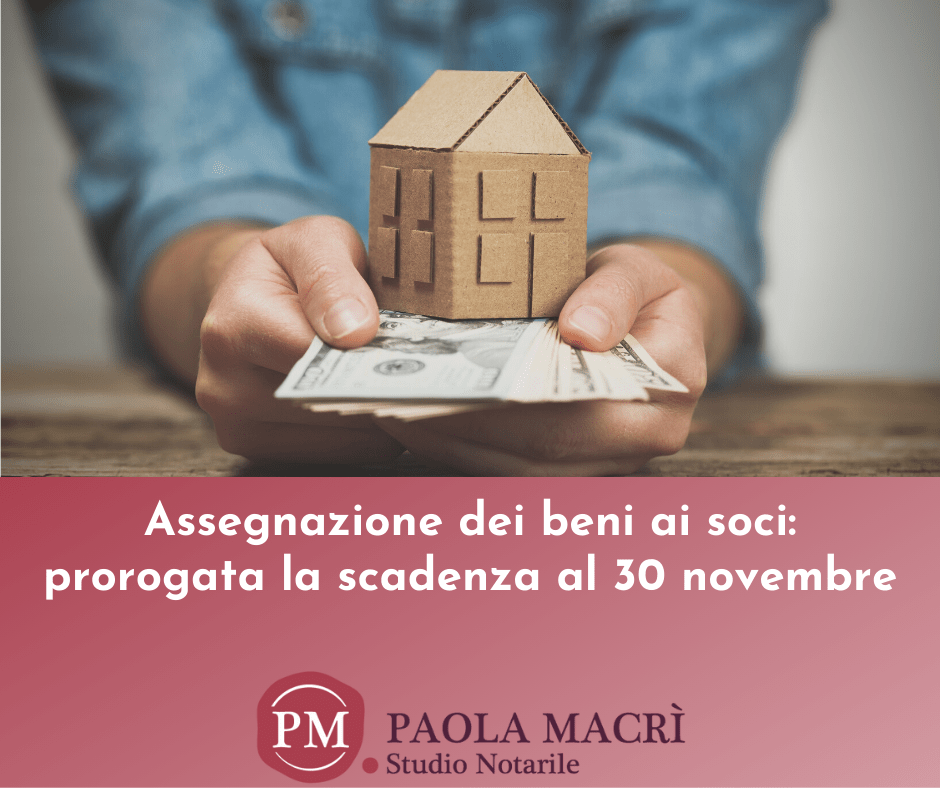 assegnazione agevolata beni ai soci 2023